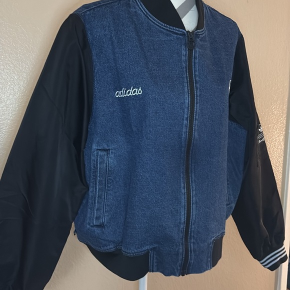 Adidas Women's Collegiate Denim Jacket - Picture 5 of 9